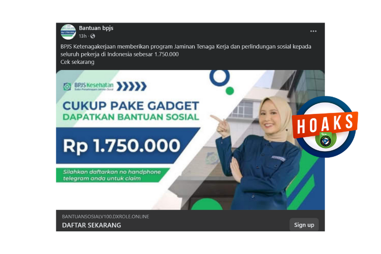 [HOAKS] BPJS Ketenagakerjaan Salurkan Bantuan Rp 1,75 Juta